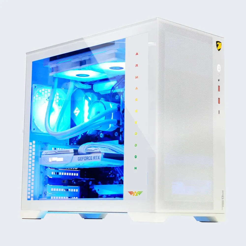 CASE GAMER ARMAGGEDDON TESSARAXX CORE 13 AIR PANEL LATERAL DE VIDRIO TEMPLADO ATX/EATX/ITX/MATX BLANCO