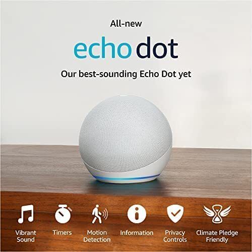 PARLANTE SMART AMAZON ECHO DOT 5TA GEN  ALEXA BLANCO MODEL: C2N6L4