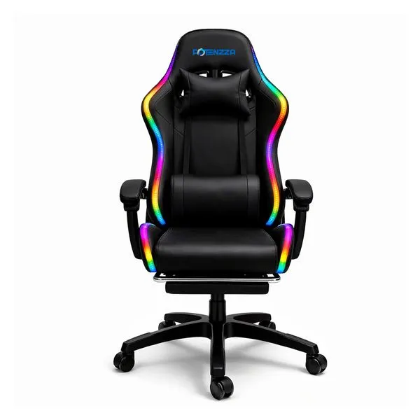 SILLA POTENZZA GAMER360 AJUSTABLE RECLINABLE RGB NEGRA