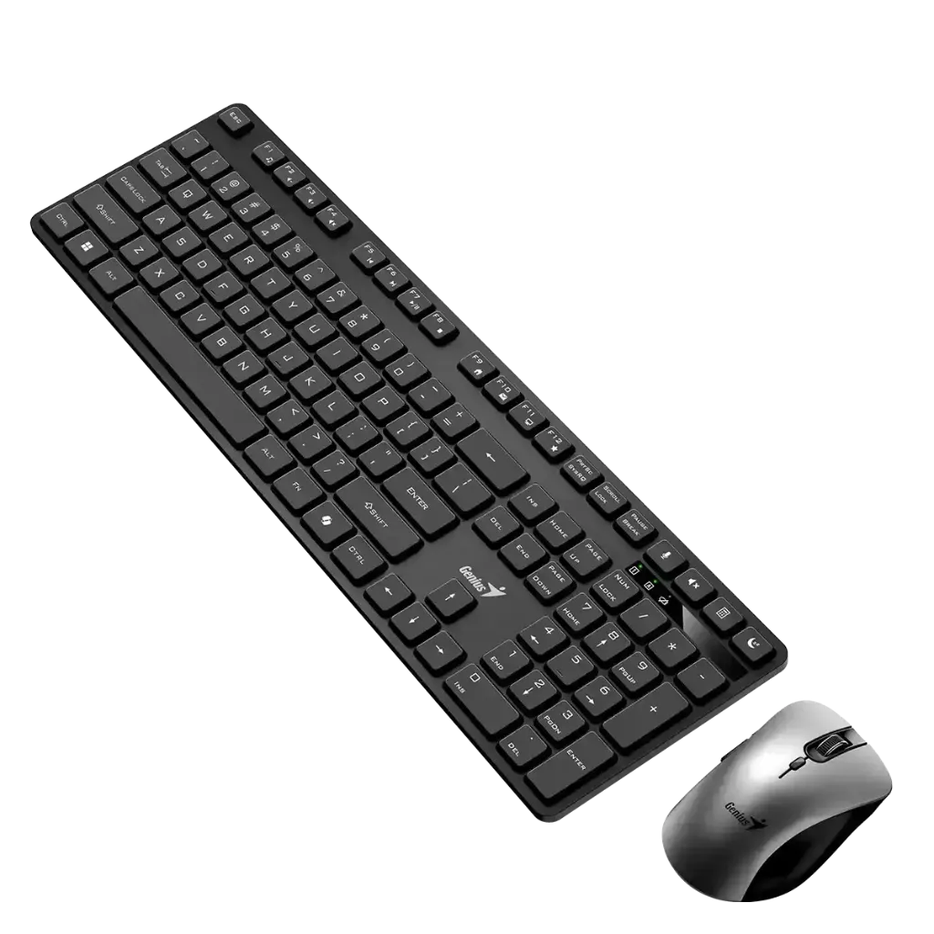 [KM-8216S] TECLADO + MOUSE GENIUS KM-8216S  WIRELESS INALAMBRICO NEGRO SILENCE RF 2.4GHZ