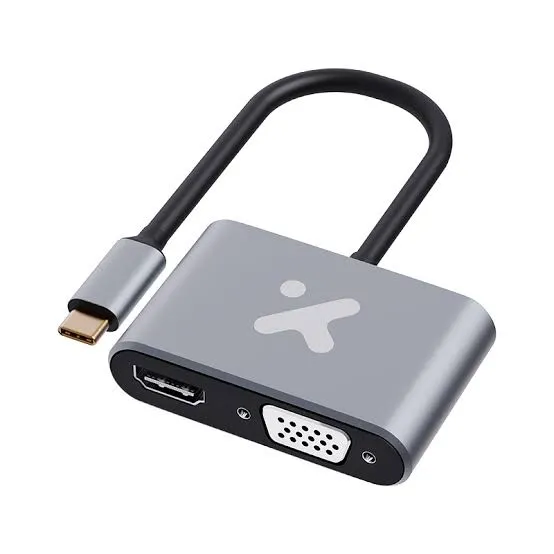 ADAPTADOR XTECH XTC-542 USB-C A VGA-HDMI