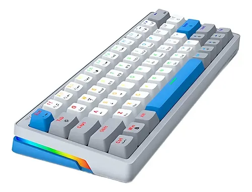 TECLADO ARMAGGEDDON GMK 100 RGB SPRING WIRELESS/ BLUETOOTH/ CABLE DESMONTABLE/ HOT-SWAPPABLE /SWITCHES MECANICOS LINEALES /RECARGABLE USB-C/ TECLADO COMPACTO Y PORTATIL AL 60%
