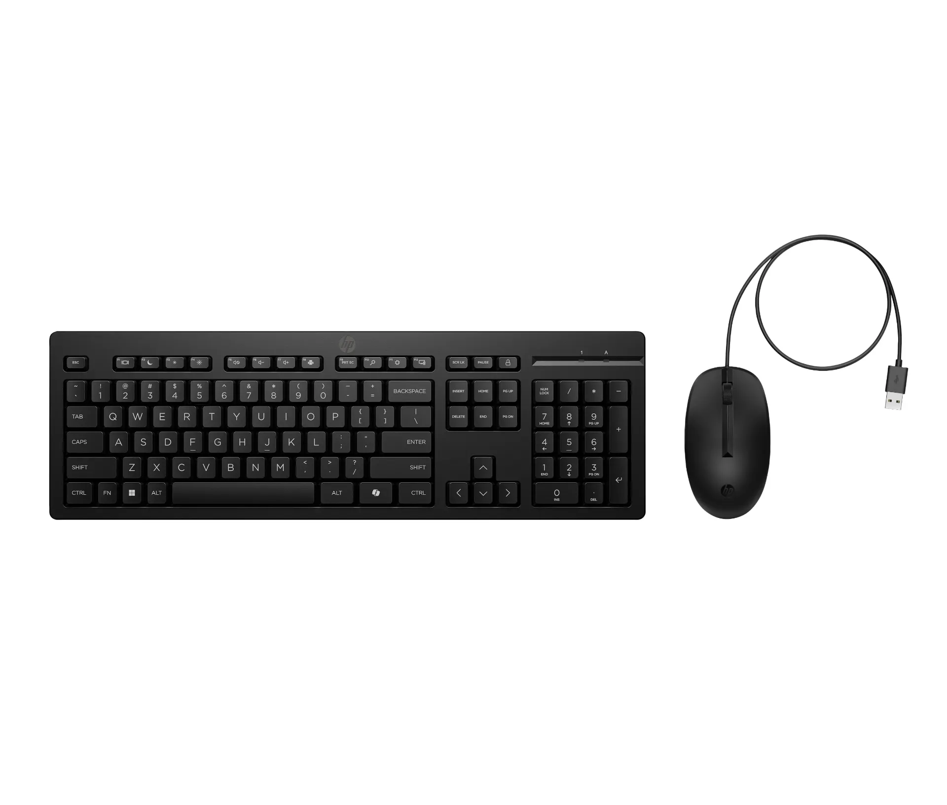 TECLADO + MOUSE HP 225 USB NEGRO SKU: AX2T7AA#ABM
