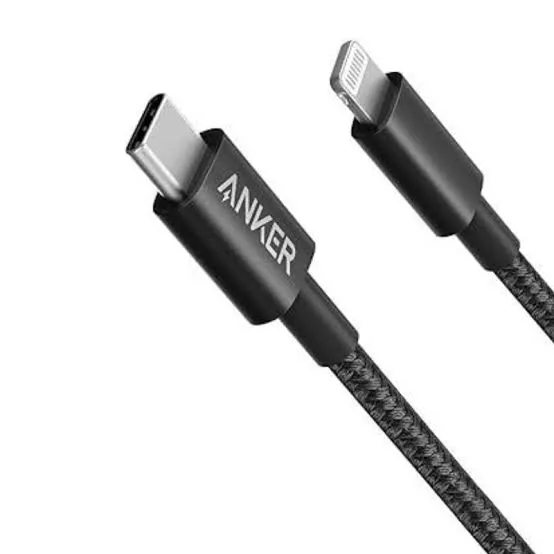 [A81B6H11] CABLE ANKER 322 USB-C A LIGHTNING 1.8M 6FT CARGA RAPIDA TRENZADO NEGRO