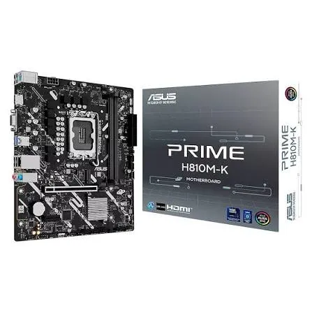 [H810M-K] MAINBOARD ASUS PRIME H810M-K DDR5 LGA1851 ULTRA PROCESSOR 2DP-1HDMI-1VGA-PCIe 4.0-1xM.2-mATX