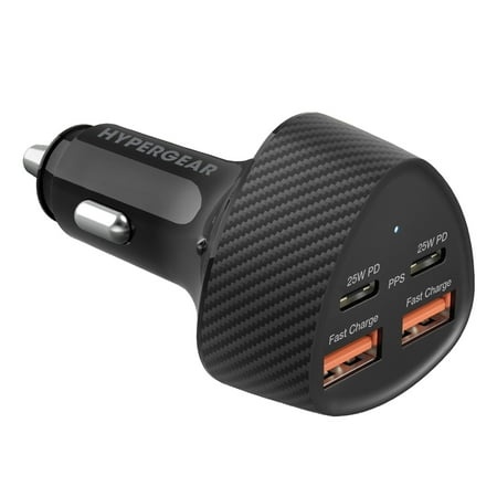 CARGADOR PARA CARRO HYPERGEAR 2 USB-A 18W+2 USB-C 25W | 50W PPS