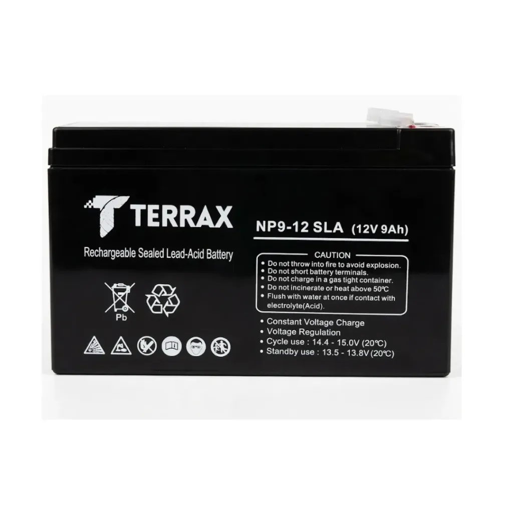 BATERIA UPS TERRAX 12V 9 AMP SECA SLA