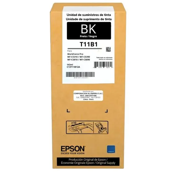 TINTA PARA EPSON T11B120-AL NEGRA 143ML PARA WORKFORCE PRO WF-C5310/WF-C5390/WF-C5810/WF-C5890/WF-C5890/WF-C5891