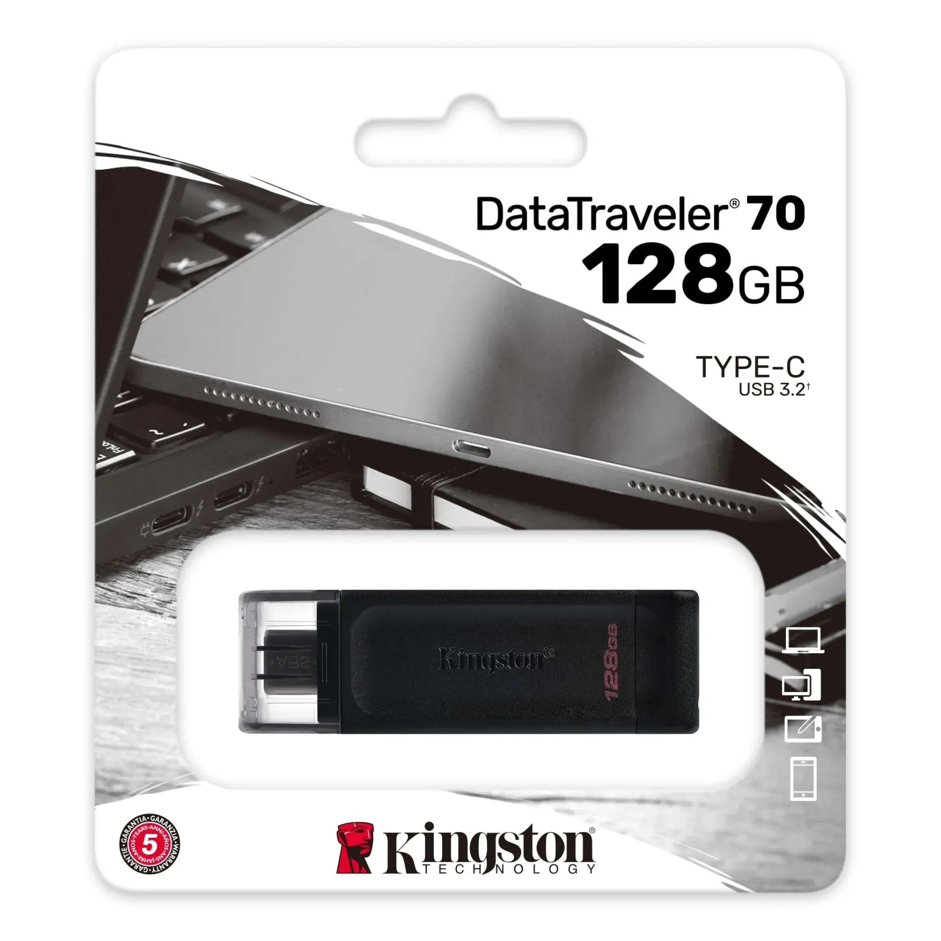 PENDRIVE KINGSTON DT70/128GB DATATRAVELER  70 USB-C 3.2