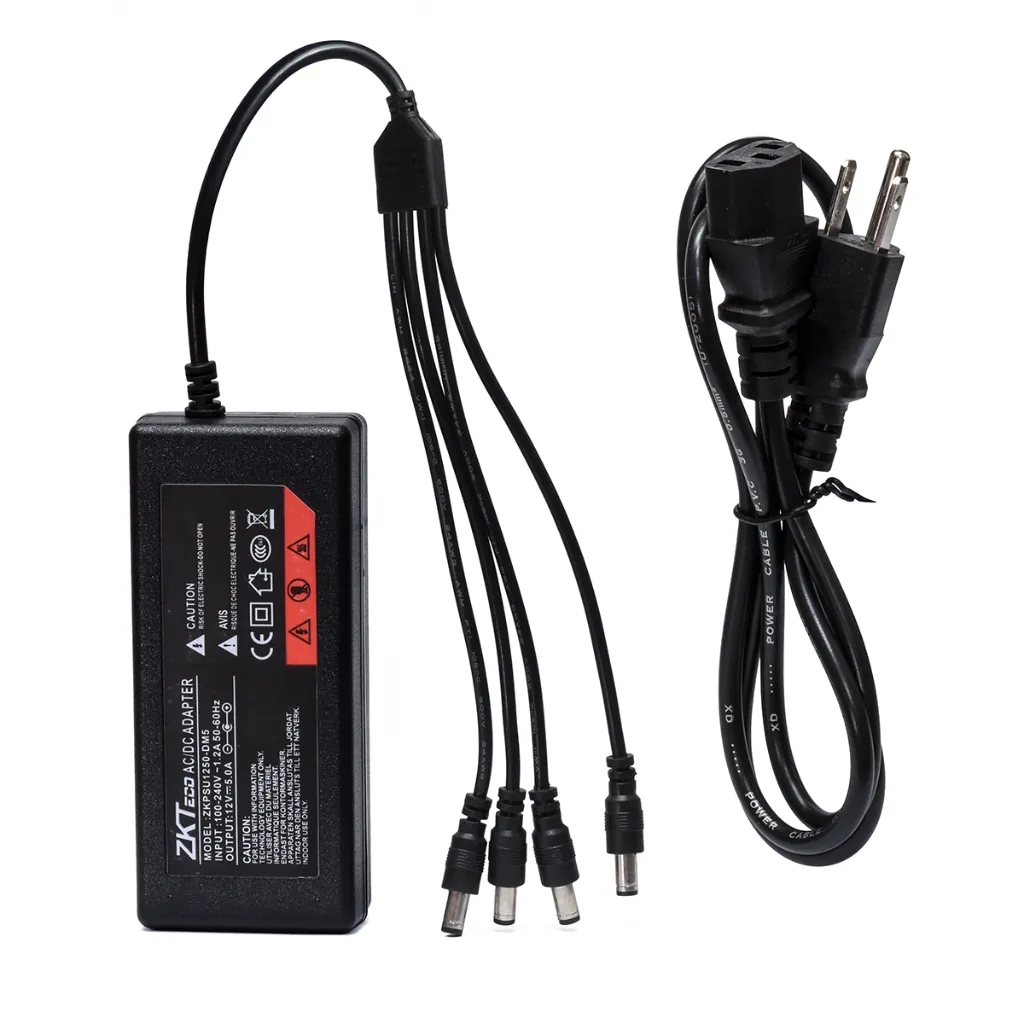 [ZKPSU1250-DMS] ADAPTADOR DE CORRIENTE 12V 5 AMP PARA CAMARAS DE SEGURIDAD