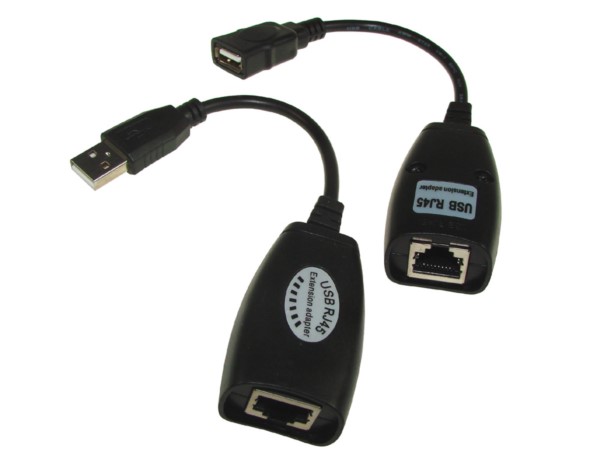 ADAPTADOR EXTENSION RJ45 USB MACHO A HEMBRA HUB