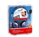AUDIFONOS + MICROFONO  HS-04S GENIUS PLUG 3.5 