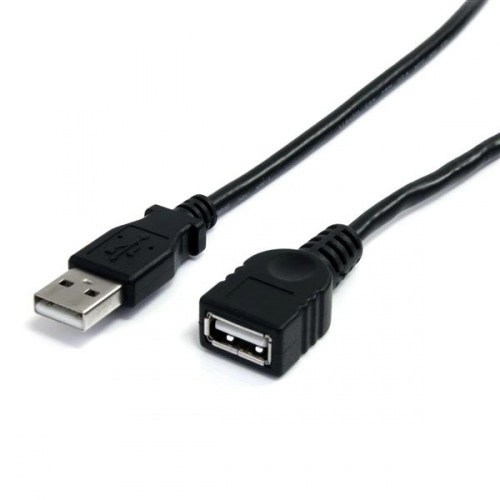 CABLE EXTENSION USB MACHO A USB HEMBRA 1M NEGRO