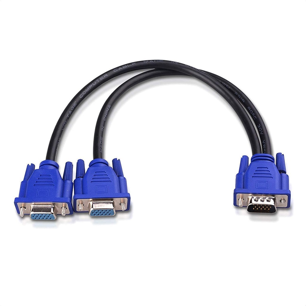 CABLE EXTENSION 1 VGA MACHO A 2 VGA HEMBRA