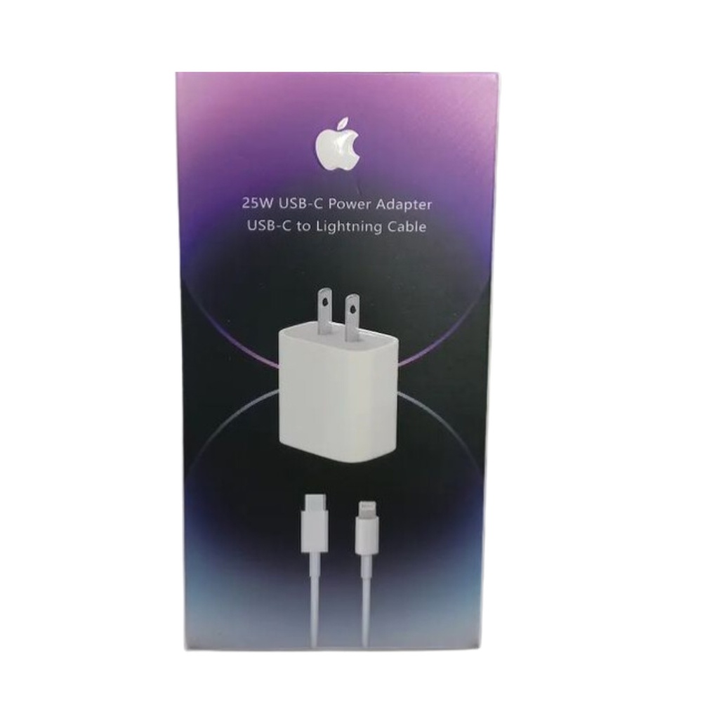 CARGADOR + CABLE IPHONE LIGHTNING A USB-C 20W SEMIORIGINAL