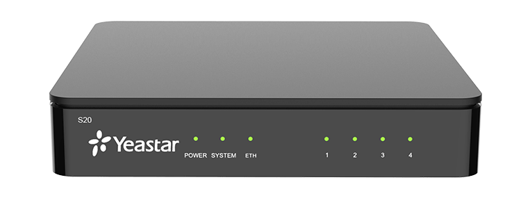 CENTRAL TELEFONICA IP YEASTAR S20/ 20 Usuarios/10 Llamadas Concurrentes/Hasta 4 FXS/FXO/BRI Puertos/Hasta 1 GSM/3G/4G Canal/20 troncales VoIP