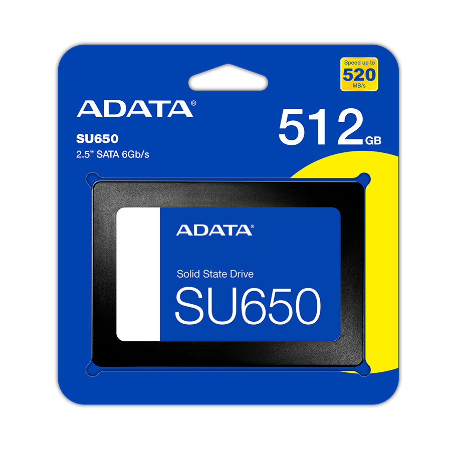[ASU650SS-512GT-R] DISCO DE ESTADO SOLIDO ADATA 512GB SU650 2.5" SATA 6GB/S 3D NAND LECTURA 520MB/S ESCRITURA 450MB/S