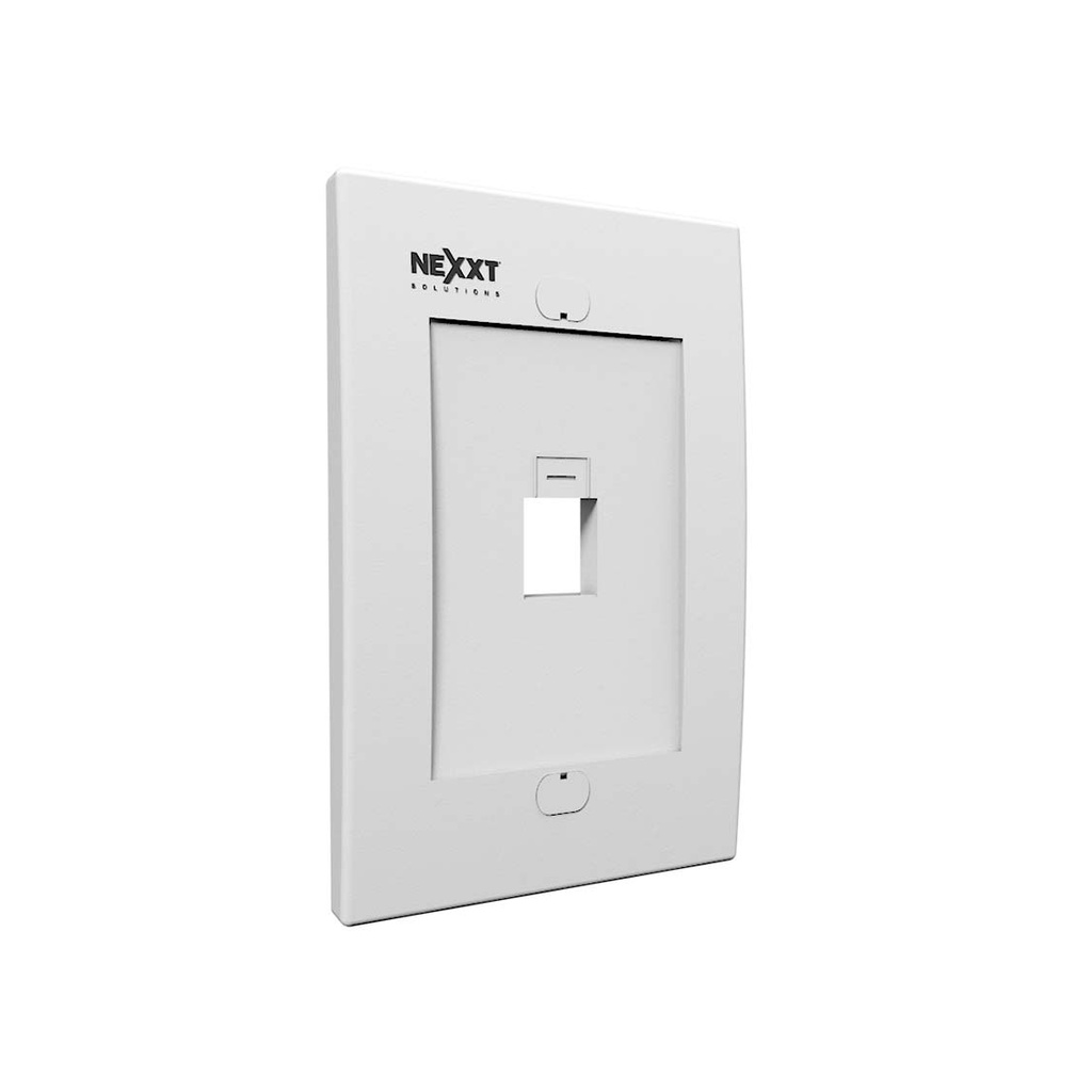 FACE PLATE NEXXT 1 PUERTO PARA JACK BLANCO AW160NXT01