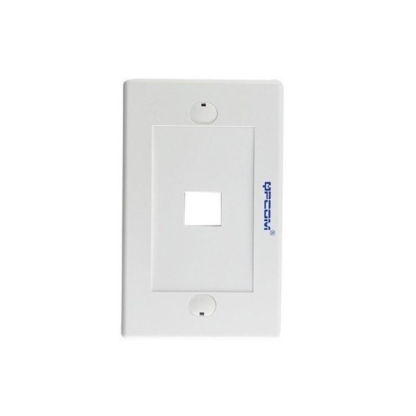 FACE PLATE QPCOM QP-317H1WH  SENCILLO 1 PUERTO COLOR BLANCO