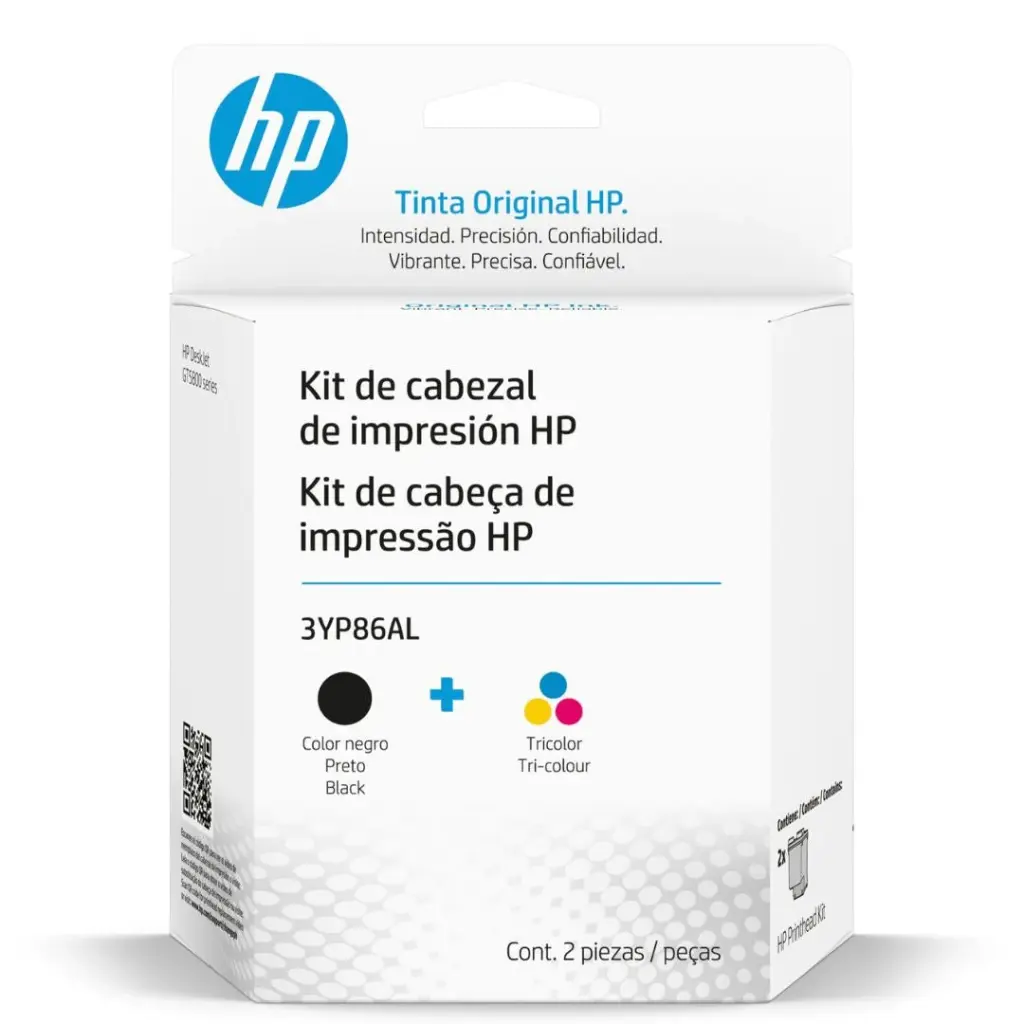 KIT CABEZAL PARA IMPRESORA HP 3YP86AL NEGRO/TRICOLOR GT5800-110-300-400 SERIES