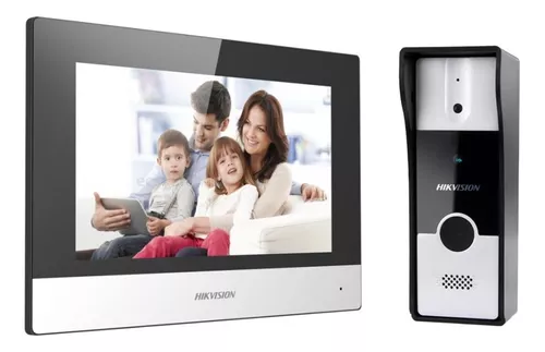 KIT DE VIDEO PORTERO HIKVISION DS-KIS302-P HIBRIDO BOTONERA ANALOGA CON CAMARA 2 MP DS-KB2411T-IM + PANTALLA DS-KH6320-WTE1 / MICROFONO  Y ALTAVOZ