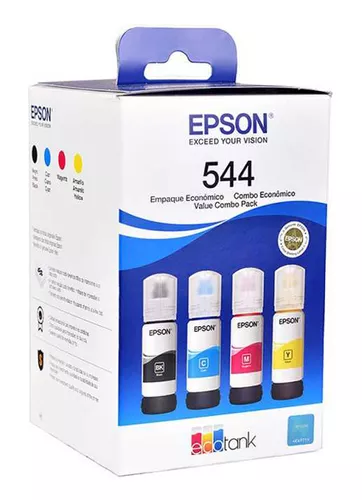 KIT TINTA 4 COLORES EPSON 544 ORIGINAL 