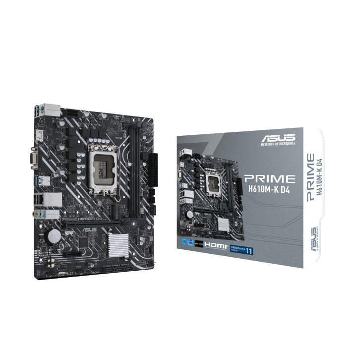 MAINBOARD ASUS PRIME H610M-K D4 LGA 1700 12AVA.-13AVA.-14AVA GEN. 2-DDR4 M.2 USB 3.2 HDMI/D-SUB