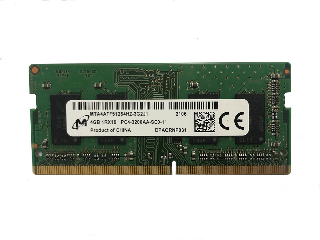 MEMORIA PARA LAPTOP MICRON 4GB DDR4 PC4-3200 MHZ MTA4ATF51264HZ-3G2R1 1RX16
