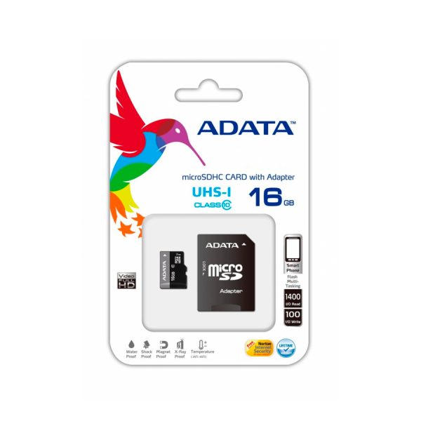 MICRO SD 16GB ADATA CLASS 10 UHS-I