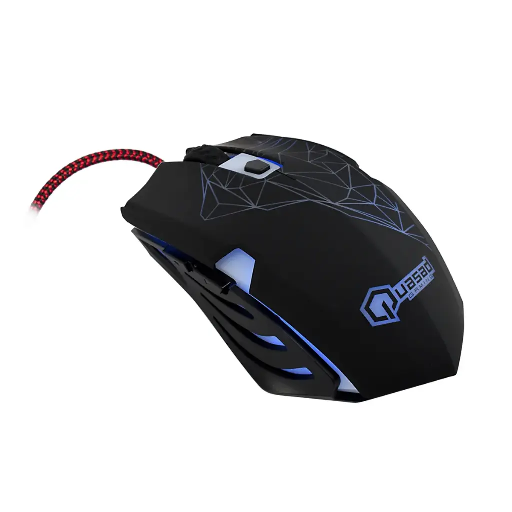 [QM-630U] MOUSE QUASAD GAMING QM-630U USB NEGRO 