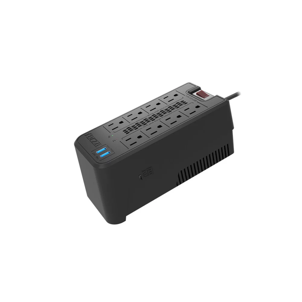 REGULADOR DE VOLTAJE FVR-1221USB   FORZA 8 TOMAS CON USB 1200VA 600W