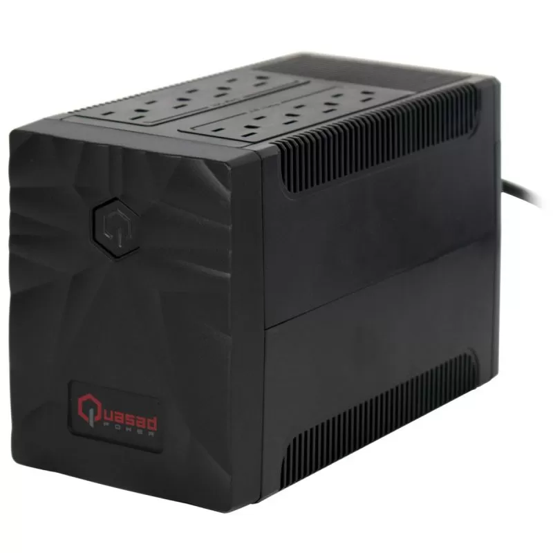 UPS QUASAD QUPS-CH-USB 500VA/250W 8 OUTLETS 4 TOMAS BATERIA+4 TOMAS SUPRESION+ W-AVR I-342 LED-BUTTON