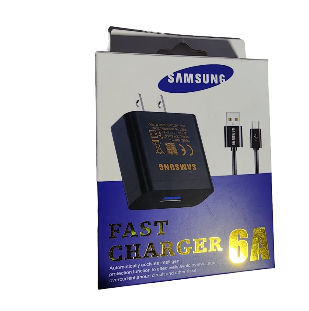 CARGADOR+ CABLE SAMSUNG USB-A A USB-C 6A SEMI ORIGINAL