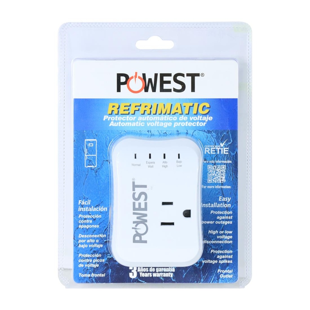 PROTECTOR DE VOLTAJE POWEST REFRIMATIC 7281 120V 10A / 1200W