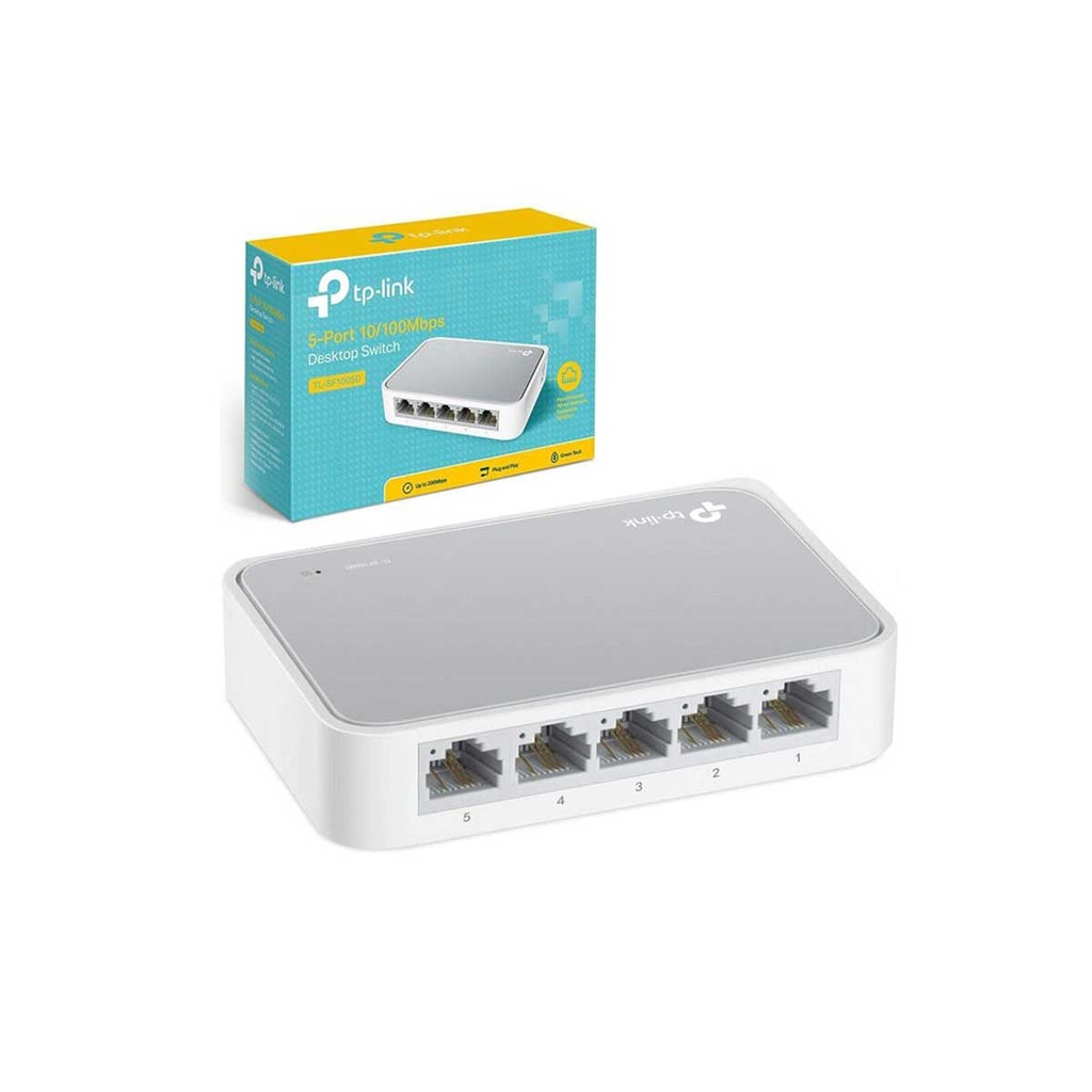 SWITCH TP-LINK TL-SF1005D 5 PUERTOS 10/100 MBPS UP TO 200 MBPS