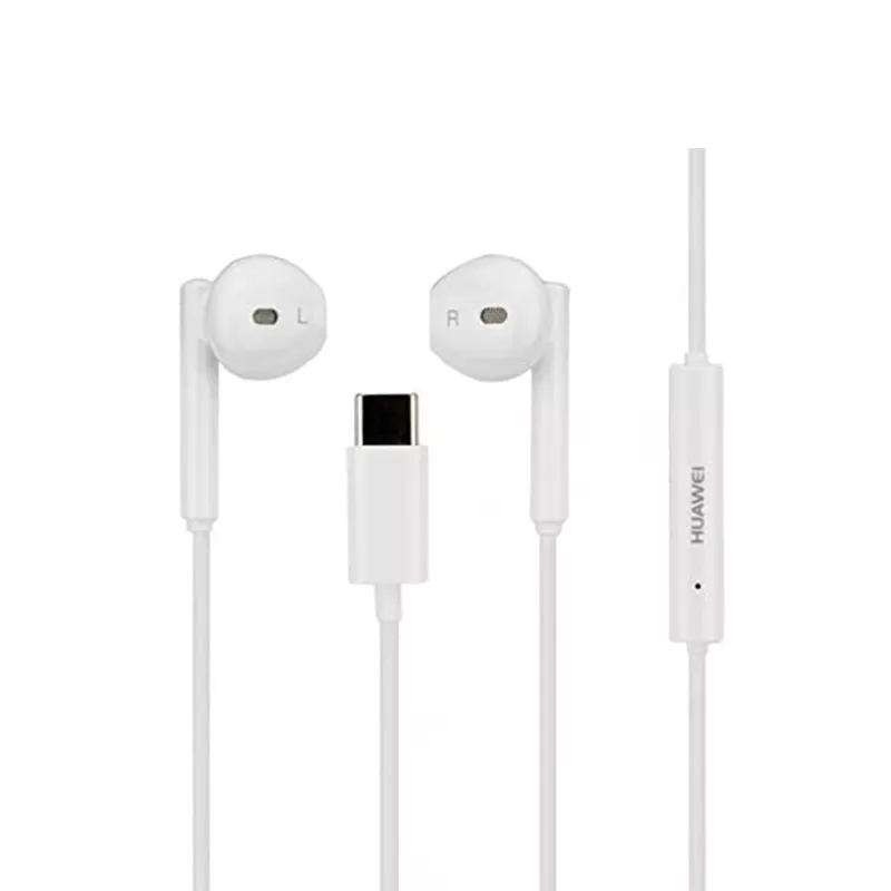 AUDIFONOS + MICROFONO HUAWEI USB-C COLOR BLANCO ORIGINALES