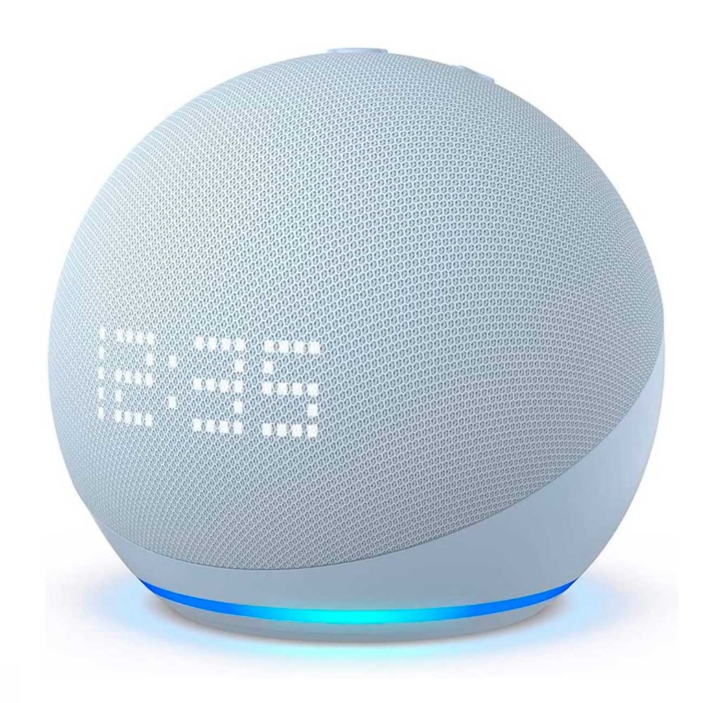 PARLANTE SMART AMAZON ECHO DOT 5TA GEN ALEXA CON RELOJ MOD. C4E8S3