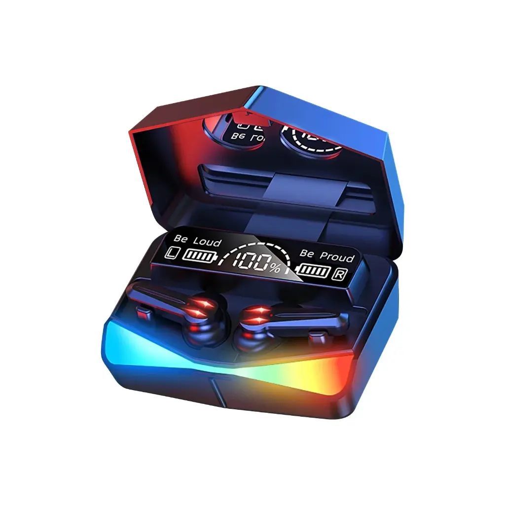 AUDIFONOS + MICROFONO DAMAX M28 BLUETOOTH 5.3 /5 HORAS/ GAMER/CON ESPEJO POWERBANK