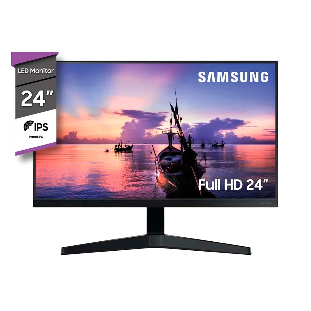 MONITOR SAMSUNG LF24T350FHLCZB 24" FHD 1920X1080 IPS/75HZ/PLANO CON BORDES ULTRADELGADOS