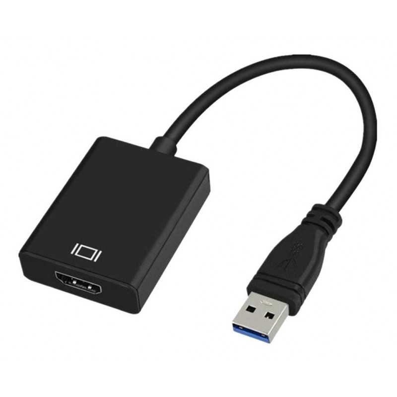 CONVERTIDOR USB 3.0 MACHO A HDMI 1080P HEMBRA