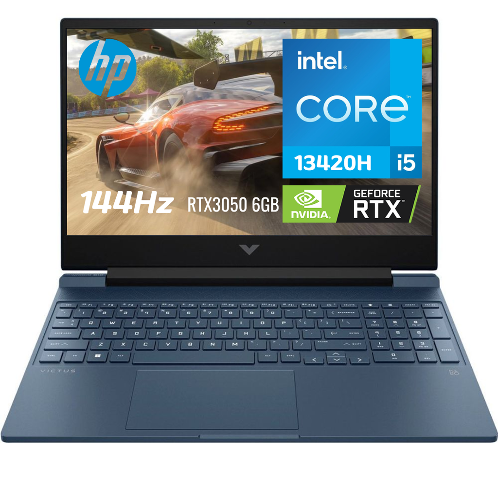 PORTATIL HP VICTUS 15-FA1093DX I5-13420H 15.6" FHD 144HZ 16GB 512GB SSD T/V 6GB NVIDIA GEFORCE RTX 3050 WIFI BT W11 HOME BLUE 7N3S2UA