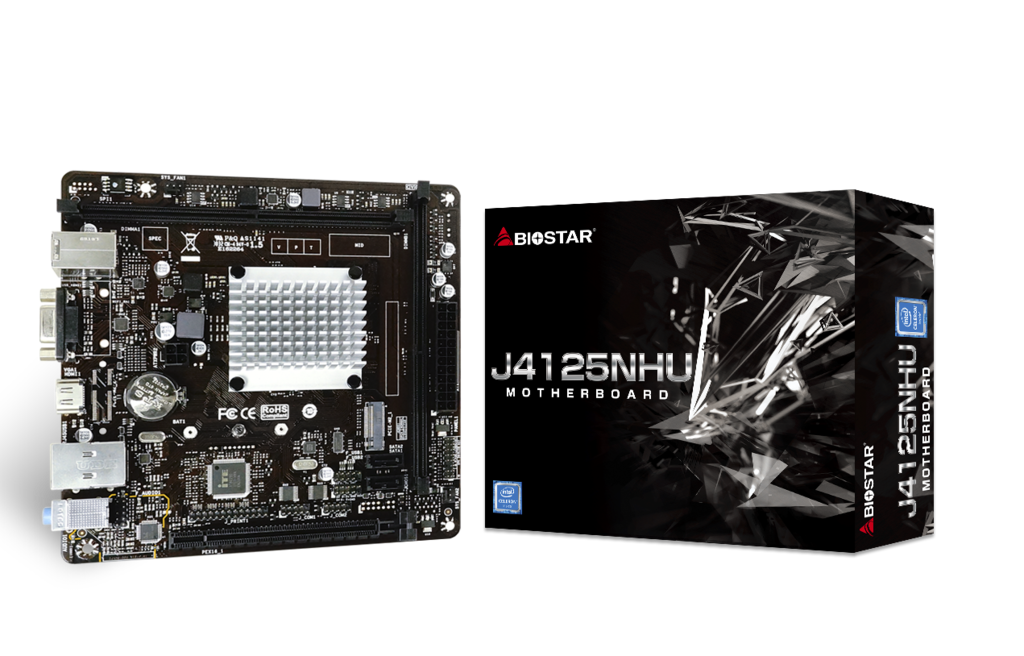MAINBOARD BIOSTAR J4125NHU INTEL CELERON 2.7GHZ 2-DIMM DDR4-1866/2133/2400 up to 8GB