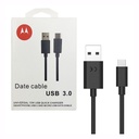 CABLE TIPO C A USB MOTOROLA TRIPLE A 1M NEGRO