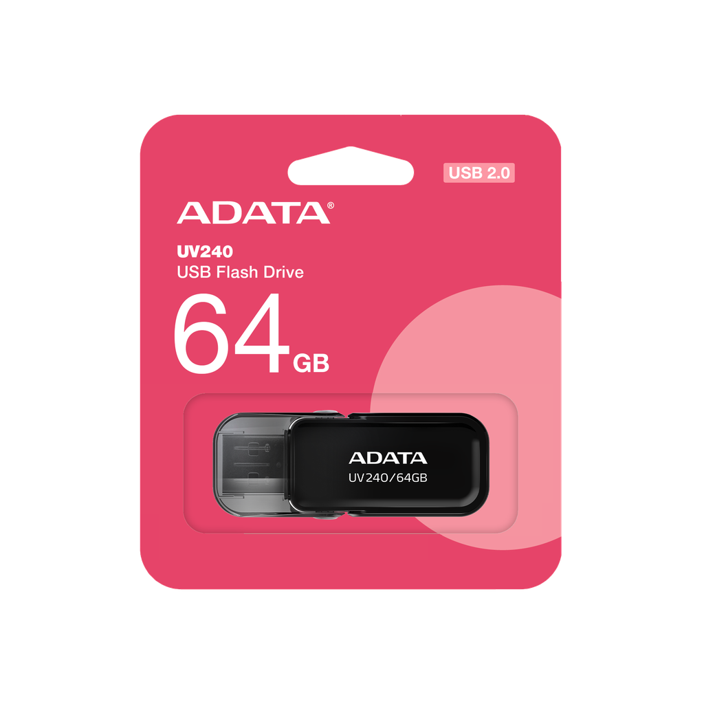 PENDRIVE ADATA UV240 64GB USB 2.0 NEGRO