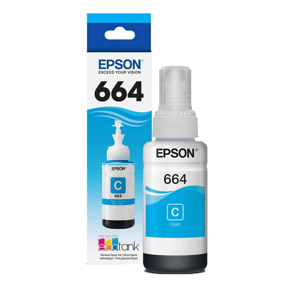 TINTA EPSON 664 T664220-AL CYAN ORIGINAL