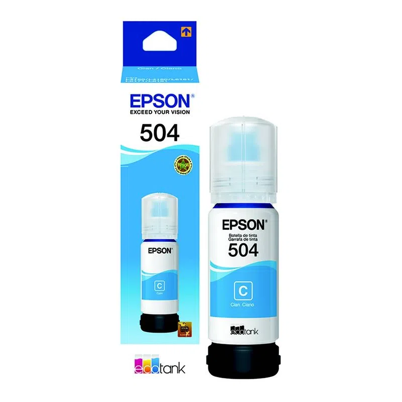 TINTA EPSON 504 T504220-AL CYAN ORGINAL