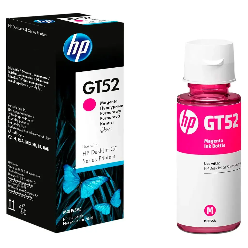TINTA HP GT52 MAGENTA ORIGINAL M0H55AL