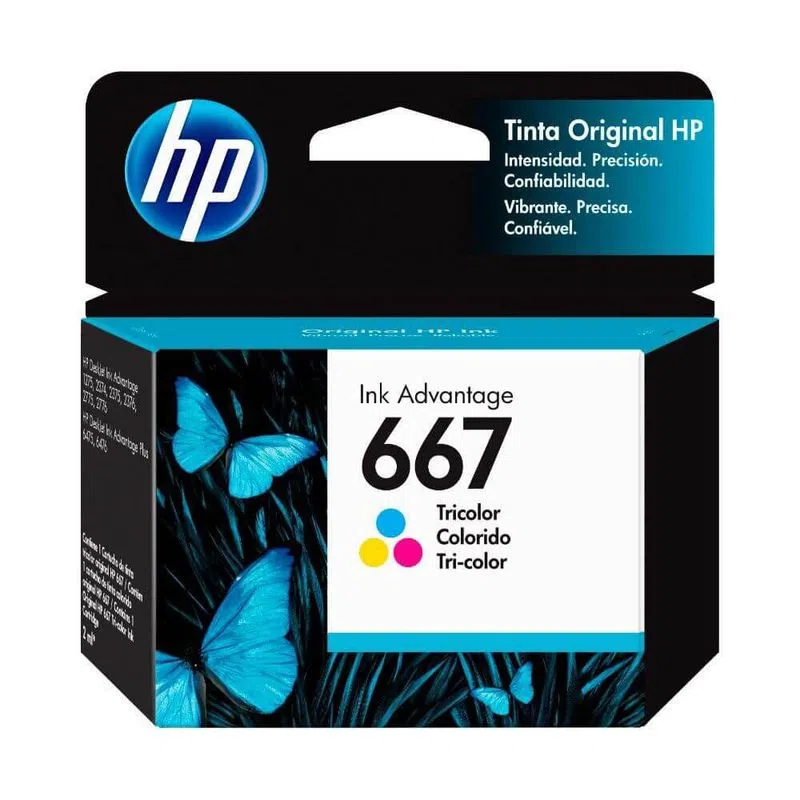 [3YM78AL] CARTUCHO HP 667 TRICOLOR PARA 1200-2300-2700-6400 SERIES