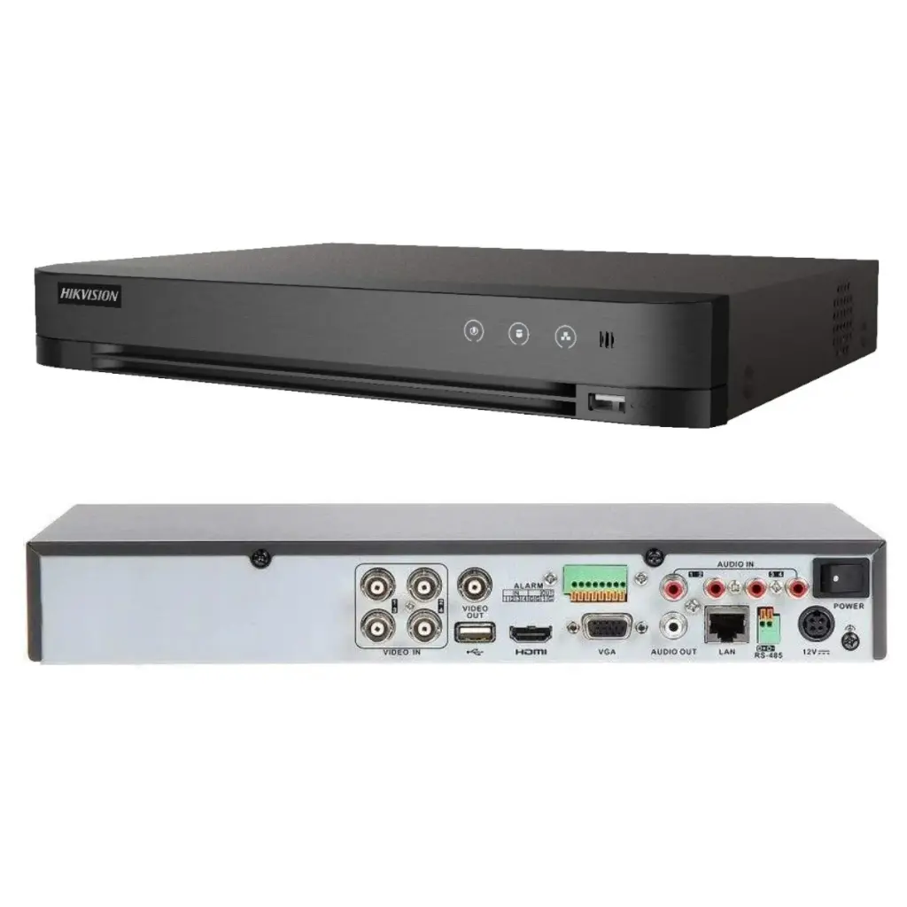 DVR HIKVISION DIGITAL DS-7204HUHI-M1/S/A 4 CANALES HD-TVI 1HDD 4K AUDIO Y ALARMA