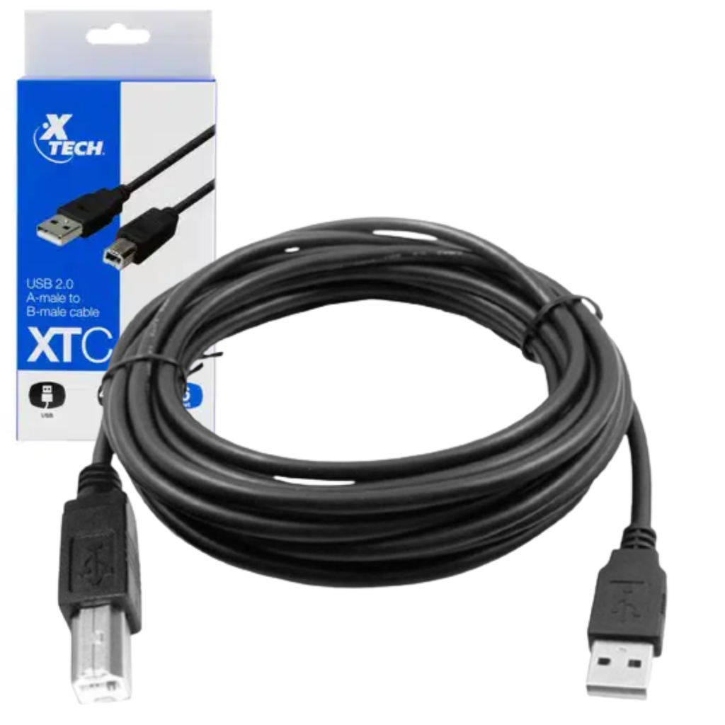 CABLE DE IMPRESORA XTECH XTC-303 10FT( 3.05 MT) COLOR NEGRO
